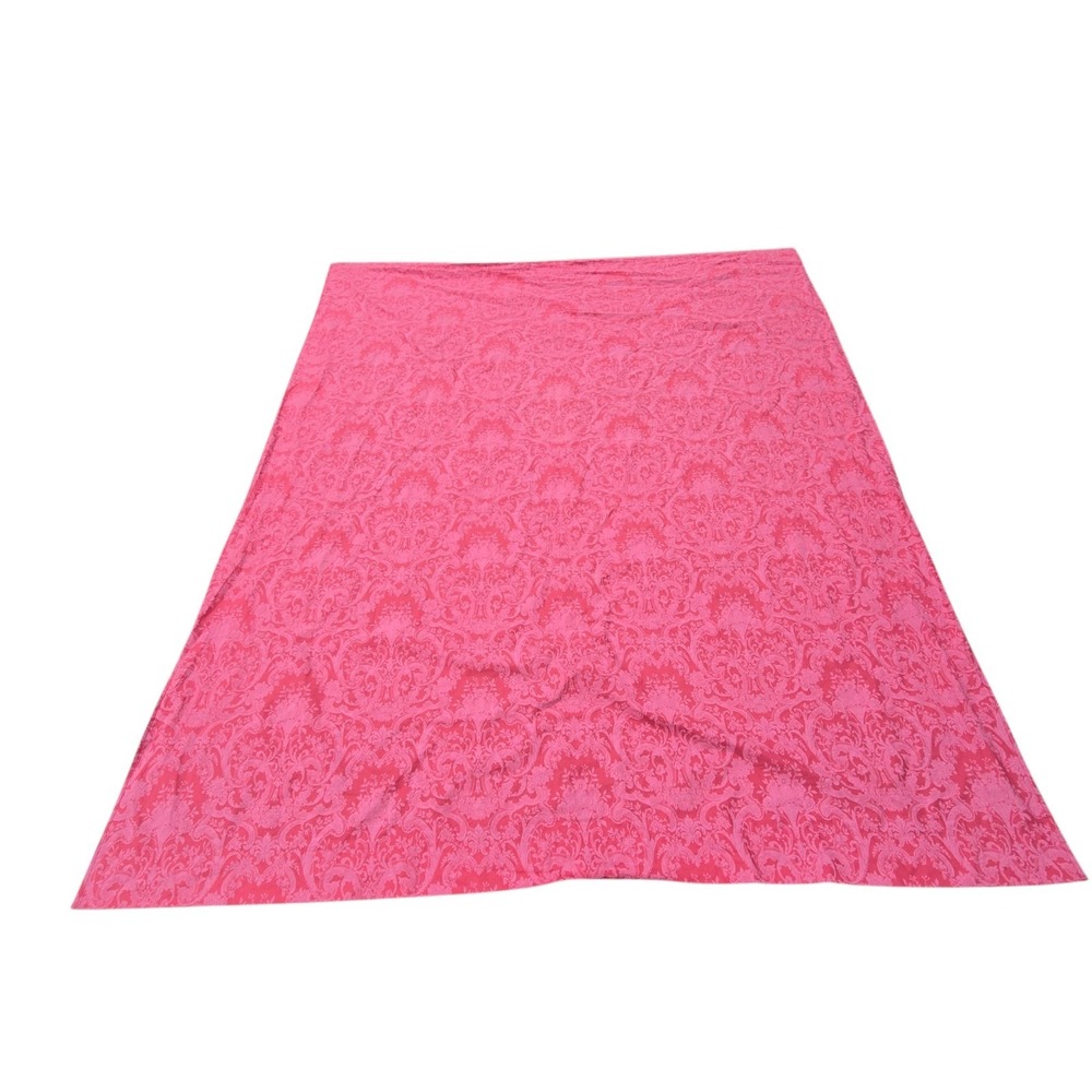 Vintage Ralph Lauren Avery Pink Red Full Flat Sheet Cotton USA Made